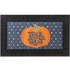Home Accents Holiday LED Halloween Polka Dots Pumpkin 18 in. x 30 in. Rubber Light and Sound Door Mat -HOME ACCENTS HOLIDAY Sales black home accents holiday halloween doormats 7323 81 05hd 64 1000