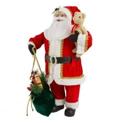 Home Accents Holiday 3 ft Santa With Present Bag and Bear -HOME ACCENTS HOLIDAY Sales home accents holiday christmas figurines d78 kxrka001 40 1000