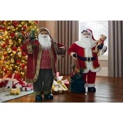Home Accents Holiday 3 ft Santa With Present Bag and Bear -HOME ACCENTS HOLIDAY Sales home accents holiday christmas figurines d78 kxrka001 66 1000