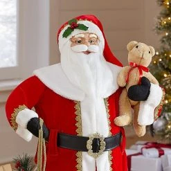 Home Accents Holiday 3 ft Santa With Present Bag and Bear -HOME ACCENTS HOLIDAY Sales home accents holiday christmas figurines d78 kxrka001 a0 1000