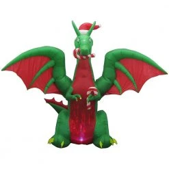 Home Accents Holiday 9 ft Christmas Dragon Holiday Inflatable