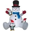 Home Accents Holiday 9.5 ft Snowman With Penguins Holiday Inflatable -HOME ACCENTS HOLIDAY Sales home accents holiday christmas inflatables 21gm11958 64 1000