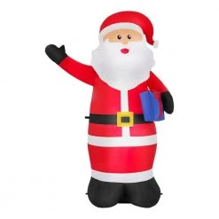 Home Accents Holiday 6.5 ft Santa With Present Holiday Inflatable