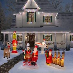 Home Accents Holiday 12 ft Santa in Sleigh With Reindeer Holiday Inflatable -HOME ACCENTS HOLIDAY Sales home accents holiday christmas inflatables 22gm80053 66 1000