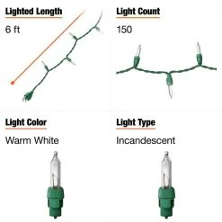 Home Accents Holiday 150L Clear Incandescent Mini Net Lights -HOME ACCENTS HOLIDAY Sales home accents holiday christmas net lights tol 150 3wa n c a0 1000