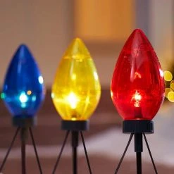 Home Accents Holiday 20 in Giant Multi C7 Pathway 5 Pack -HOME ACCENTS HOLIDAY Sales home accents holiday christmas pathway lights c7 5l sta1 m a0 1000