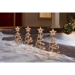 Home Accents Holiday 18 in Spiral Christmas Tree Pathway Light 4 Pack -HOME ACCENTS HOLIDAY Sales home accents holiday christmas pathway lights ty084 1118 1c e1 1000