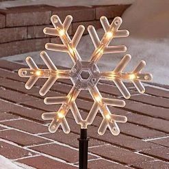 Home Accents Holiday 10 in Snowflake Pathway Light 4 Pack -HOME ACCENTS HOLIDAY Sales home accents holiday christmas pathway lights ty175 1516 a0 1000