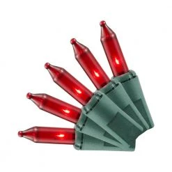 Home Accents Holiday 100L Red Incandescent Mini Lights