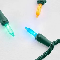 Home Accents Holiday 100L Multi Mini LED Green Wire Lights -HOME ACCENTS HOLIDAY Sales home accents holiday christmas string lights 22rt100sm m 1d 1000