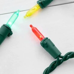 Home Accents Holiday 100L Multi Mini LED Green Wire Lights -HOME ACCENTS HOLIDAY Sales home accents holiday christmas string lights 22rt100sm m 66 1000