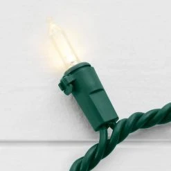 Home Accents Holiday 100L Warm White Mini LED Green Wire Lights -HOME ACCENTS HOLIDAY Sales home accents holiday christmas string lights 22rt100sm ww 1d 1000