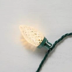 Home Accents Holiday 100L Warm White Faceted C9 LED Lights -HOME ACCENTS HOLIDAY Sales home accents holiday christmas string lights ty288 1115 ww 77 1000