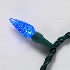 Home Accents Holiday 100L Multi Faceted C6 LED Steady Lit Lights -HOME ACCENTS HOLIDAY Sales home accents holiday christmas string lights ty621 1715m 40 1000