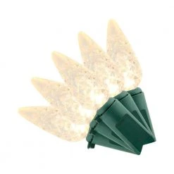Home Accents Holiday 100L Warm White Faceted C6 LED Steady Lit Lights