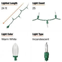 Home Accents Holiday 25L Clear Incandescent C9 Lights -HOME ACCENTS HOLIDAY Sales home accents holiday christmas string lights w11c0055 a0 1000