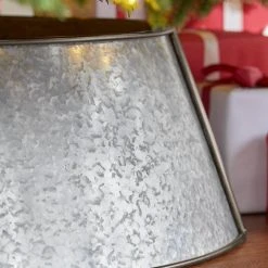 Home Accents Holiday 26 in Galvanized Metal Christmas Tree Collar -HOME ACCENTS HOLIDAY Sales home accents holiday christmas tree collars 21pk10253 a0 1000