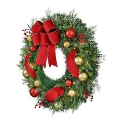 Home Accents Holiday 30 in Prelit Hampstead Wreath -HOME ACCENTS HOLIDAY Sales home accents holiday christmas wreaths 22gr60006 40 1000