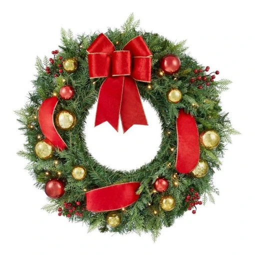 Home Accents Holiday 30 in Prelit Hampstead Wreath -HOME ACCENTS HOLIDAY Sales home accents holiday christmas wreaths 22gr60006 64 1000
