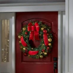 Home Accents Holiday 30 in Prelit Hampstead Wreath -HOME ACCENTS HOLIDAY Sales home accents holiday christmas wreaths 22gr60006 a0 1000