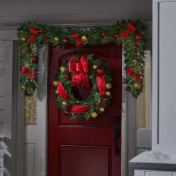 Home Accents Holiday 30 in Prelit Hampstead Wreath -HOME ACCENTS HOLIDAY Sales home accents holiday christmas wreaths 22gr60006 e1 1000