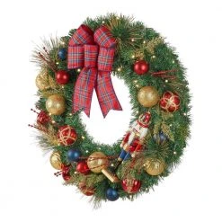 Home Accents Holiday 30 in Prelit Nutcracker Wreath -HOME ACCENTS HOLIDAY Sales home accents holiday christmas wreaths 22ne50006 40 1000