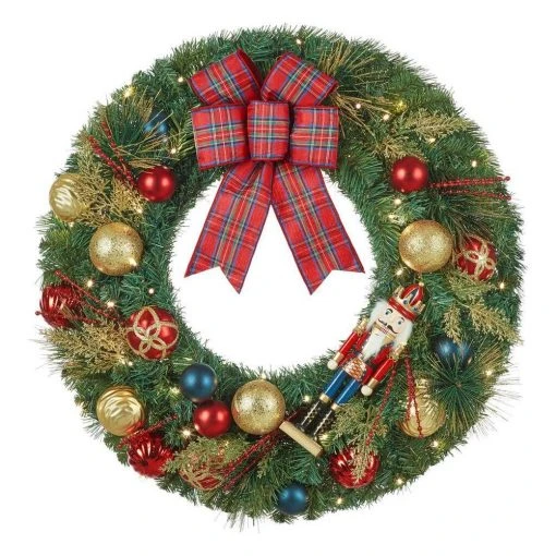 Home Accents Holiday 30 in Prelit Nutcracker Wreath -HOME ACCENTS HOLIDAY Sales home accents holiday christmas wreaths 22ne50006 64 1000