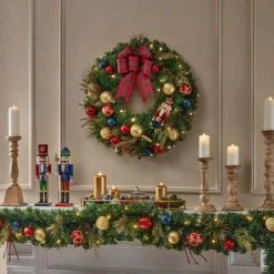 Home Accents Holiday 30 in Prelit Nutcracker Wreath -HOME ACCENTS HOLIDAY Sales home accents holiday christmas wreaths 22ne50006 e1 1000