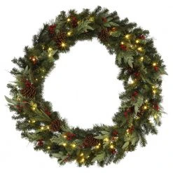 Home Accents Holiday 48 in Prelit Woodmore Wreath -HOME ACCENTS HOLIDAY Sales home accents holiday christmas wreaths chzh3811602t11 40 1000