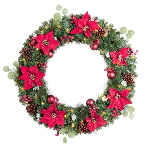 Home Accents Holiday 36 in Prelit Berry Bliss Wreath -HOME ACCENTS HOLIDAY Sales home accents holiday christmas wreaths chzh3811995th9 64 1000