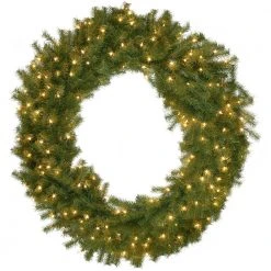 Home Accents Holiday 48 in Prelit Norwood Fir Wreath