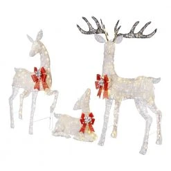 Home Accents Holiday Set Of 3 Warm White LED Deer Family Holiday Yard Decoration -HOME ACCENTS HOLIDAY Sales home accents holiday christmas yard decorations 21rt00421111 40 1000