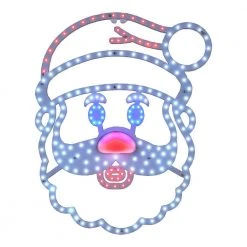 Home Accents Holiday 16 in Hi-Vibrant LED Santa Holiday Yard Decoration