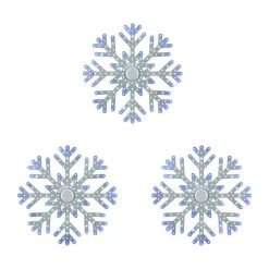 Home Accents Holiday 10 in Hi-Vibrant Snowflakes 3Pack Holiday Yard Decoration