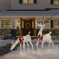 Home Accents Holiday 4.5 ft Warm White LED Buck with Bow Holiday Yard Decoration -HOME ACCENTS HOLIDAY Sales home accents holiday christmas yard decorations 22rt1272211 40 1000