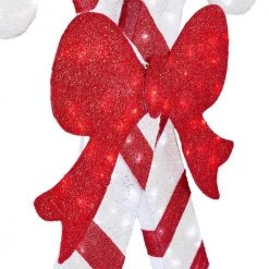 Home Accents Holiday 6 ft Cool White LED Candy Canes with Bow Holiday Yard Decoration -HOME ACCENTS HOLIDAY Sales home accents holiday christmas yard decorations 22rt1412211 1d 1000
