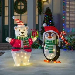Home Accents Holiday 3 ft Warm White LED Penguin in with Candy Cane Holiday Yard Decoration -HOME ACCENTS HOLIDAY Sales home accents holiday christmas yard decorations 22rt1962214 66 1000