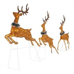 Home Accents Holiday 58 in Warm White LED 2D Set Of 3 Deer Holiday Yard Decoration -HOME ACCENTS HOLIDAY Sales home accents holiday christmas yard decorations 22rt2092214 40 1000