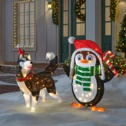 Home Accents Holiday 2.5 ft Warm White LED Husky with Hat Holiday Yard Decoration -HOME ACCENTS HOLIDAY Sales home accents holiday christmas yard decorations 22rt2152214 66 1000