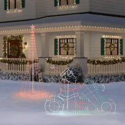 Home Accents Holiday 4 ft Silhouette Motorcycle Santa Holiday Yard Decoration -HOME ACCENTS HOLIDAY Sales home accents holiday christmas yard decorations 22rt5792215yx 1d 1000