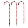 Home Accents Holiday 4 ft Lighted Candy Cane 3-Pack Holiday Yard Decoration