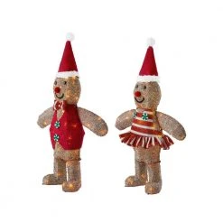 Home Accents Holiday 3 ft Warm White LED Gingerbread Girl and Boy Holiday Yard Decoration -HOME ACCENTS HOLIDAY Sales home accents holiday christmas yard decorations ty194 2011 asst 40 1000