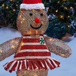 Home Accents Holiday 3 ft Warm White LED Gingerbread Girl and Boy Holiday Yard Decoration -HOME ACCENTS HOLIDAY Sales home accents holiday christmas yard decorations ty194 2011 asst a0 1000