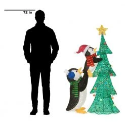 Home Accents Holiday 62 in Penguins with Christmas Tree Holiday Yard Decoration -HOME ACCENTS HOLIDAY Sales home accents holiday christmas yard decorations ty337 1611 1 a0 1000