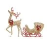 Home Accents Holiday 5 ft Gold Reindeer with 44 in Sleigh Holiday Yard Decoration -HOME ACCENTS HOLIDAY Sales home accents holiday christmas yard decorations ty374 375 1411 64 1000