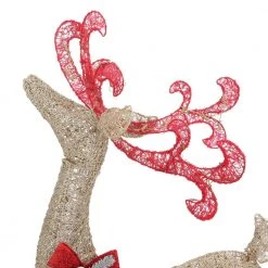 Home Accents Holiday 5 ft Gold Reindeer with 44 in Sleigh Holiday Yard Decoration -HOME ACCENTS HOLIDAY Sales home accents holiday christmas yard decorations ty374 375 1411 a0 1000