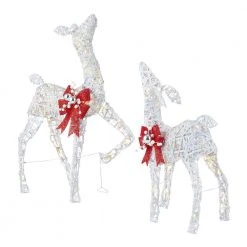Home Accents Holiday 2-Piece Warm White LED Doe and Fawn Holiday Yard Decoration -HOME ACCENTS HOLIDAY Sales home accents holiday christmas yard decorations ty406 1911 40 1000