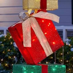 Home Accents Holiday 4.5 ft LED Stacked Gift Box Set Holiday Yard Decoration -HOME ACCENTS HOLIDAY Sales home accents holiday christmas yard decorations ty545 2014 a0 1000