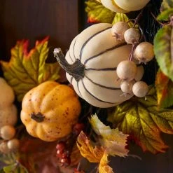 Home Accents Holiday 30 in Mixed Pumpkins Fall Harvest Wreath -HOME ACCENTS HOLIDAY Sales home accents holiday fall wreaths 21ge10013 a0 1000