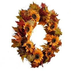 Home Accents Holiday 30 in Sunflower and Berry Fall Harvest Wreath -HOME ACCENTS HOLIDAY Sales home accents holiday fall wreaths 21ge10032 40 1000
